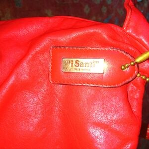 Vintage red hobo purse made in Italy I santi